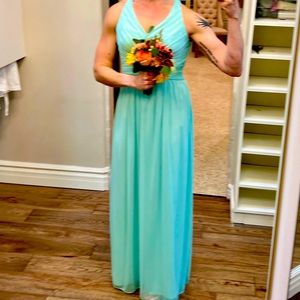 Custom Cross Back Mint Green Dress Sz Small